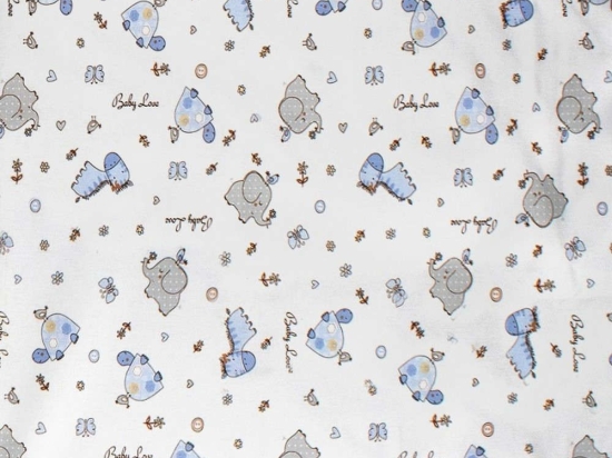 Πάνα Βρεφική Χασέ Elephant 174 Blue DimCol 80x80cm 100% Βαμβάκι