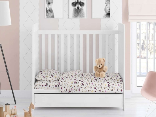Σεντόνι Βρεφικό Με Λάστιχο Baby 01 Multi DimCol Κούνιας 70x155cm 100% Βαμβακερή Φανέλα