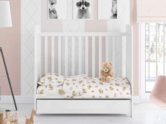 Σεντόνι Βρεφικό Με Λάστιχο Baby 03 Multi DimCol Κούνιας 70x155cm 100% Βαμβακερή Φανέλα