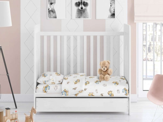 Σεντόνι Βρεφικό Με Λάστιχο Baby 04 Multi DimCol Κούνιας 70x155cm 100% Βαμβακερή Φανέλα