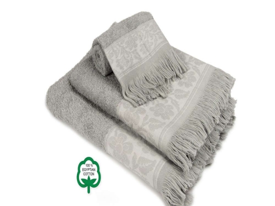 Πετσέτες Σετ 3Τμχ Νέμεσις 11 Dark Grey DimCol Σετ Πετσέτες 70x140cm 100% Βαμβάκι