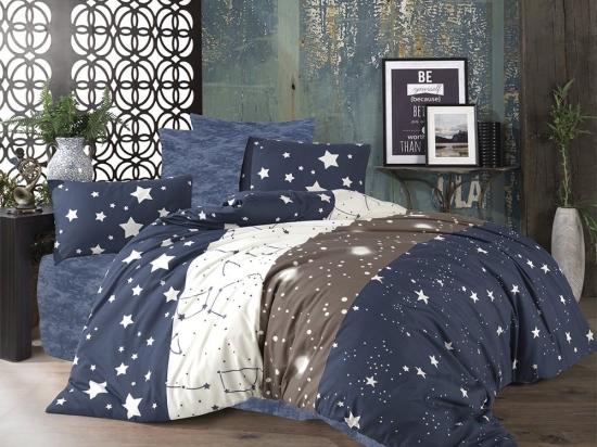 Σεντόνι Σετ 4Τμχ Γαλαξίας 305 Digital Print DimCol King Size 240x270cm Βαμβάκι-Πολυέστερ