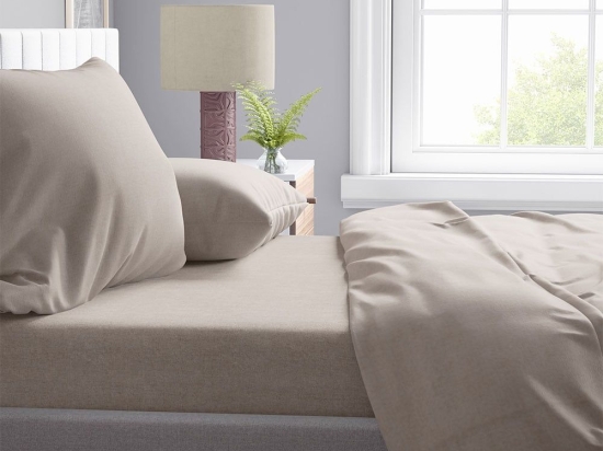 Μαξιλαροθήκη Μελανζέ 01 Beige DimCol 50Χ70 Βαμβάκι-Πολυέστερ