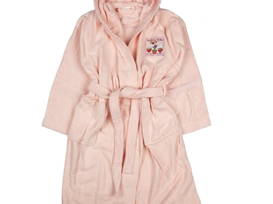 Μπουρνούζι Παιδικό Velour Φραουλίτσα Pink DimCol