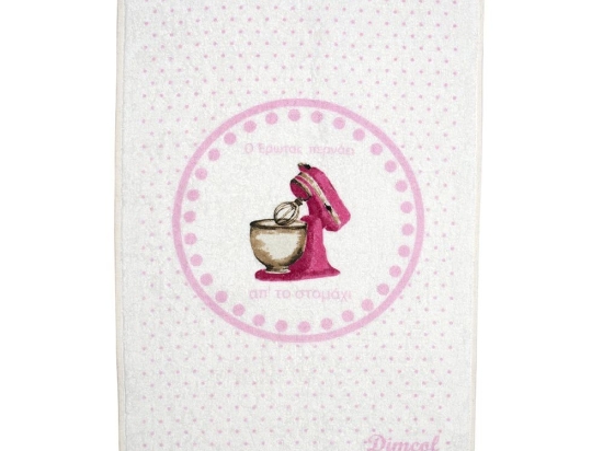 Πετσέτα Κουζίνας Mixer 01 White DimCol 40x60cm 100% Βαμβάκι