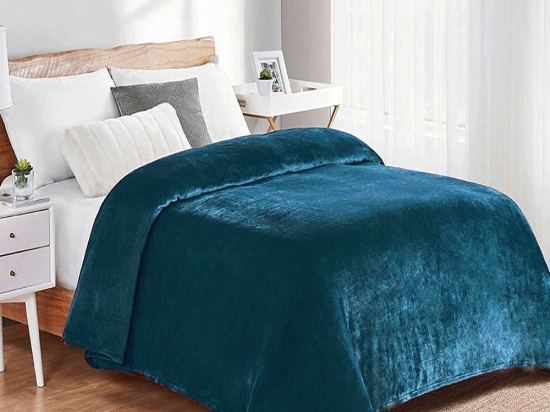 Κουβέρτα Fleece 03 Petrol DimCol Υπέρδιπλo 220x240cm Πολυέστερ
