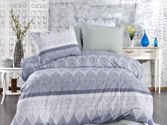 Παπλωματοθήκη Ηλέκτρα 360 Grey DimCol Υπέρδιπλo 220x240cm Βαμβάκι-Πολυέστερ