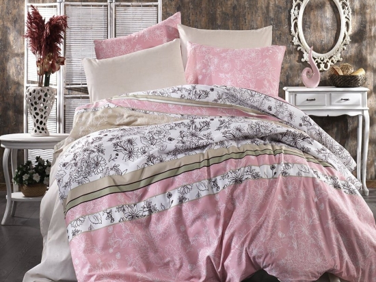 Σεντόνια Ιοκάστη 366 (Σετ 4τμχ) Pink DimCol Υπέρδιπλο 220x240cm Βαμβάκι-Πολυέστερ