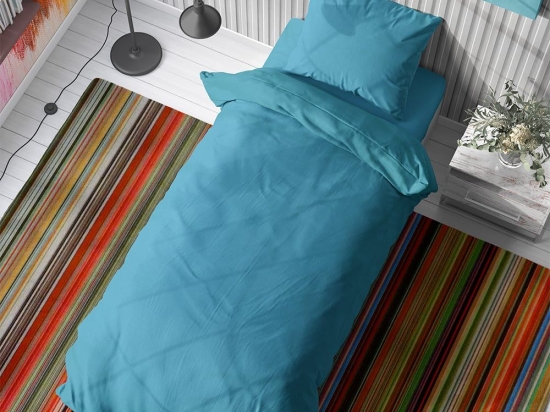 Παπλωματοθήκη Solid 493 Turquoise DimCol Μονό 160x240cm 100% Βαμβάκι