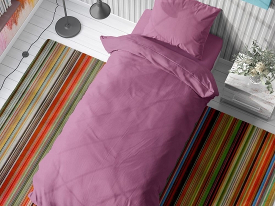 Σεντόνια Solid (Σετ 4τμχ) 492 Lila DimCol Υπέρδιπλo 220x240cm 100% Βαμβάκι
