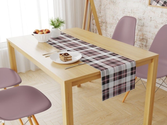 Τραβέρσα Αλέκιαστη Tartan 494 Rotten Apple DimCol 40Χ180 40x180cm Βαμβάκι-Πολυέστερ