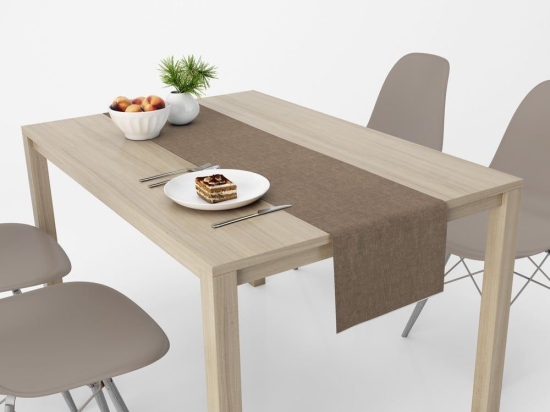 Τραβέρσα Αλέκιαστη Panama Beige DimCol 40Χ180 40x180cm Βαμβάκι-Πολυέστερ