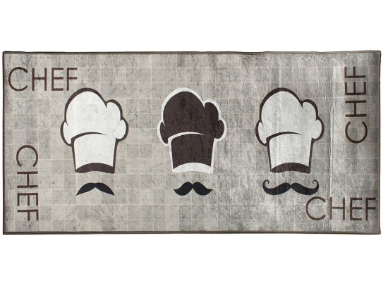 Χαλάκι Κουζίνας Chef 255 Brown DimCol 80X200cm Πολυέστερ