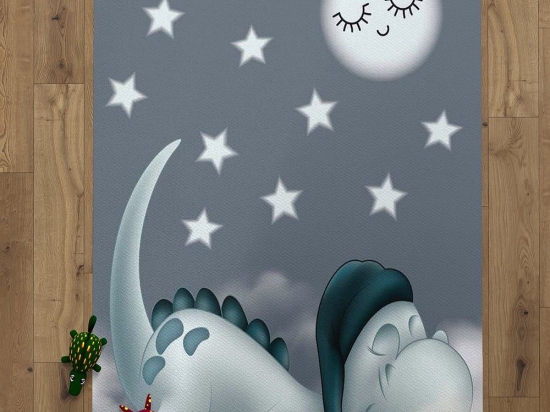 Χαλί Παιδικό Dinosaur 287 Grey DimCol 135X200cm