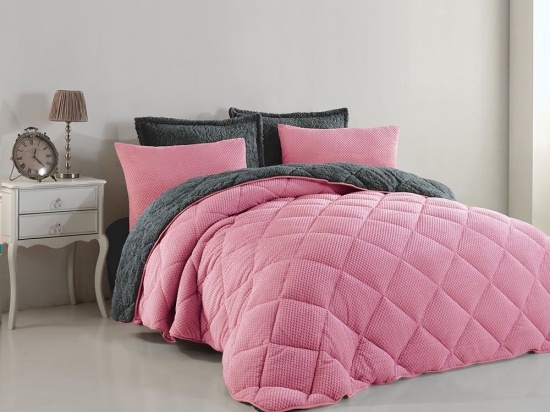 Κουβερτοπάπλωμα 1860 B12 Pink DimCol Υπέρδιπλο 220x240cm Πολυέστερ