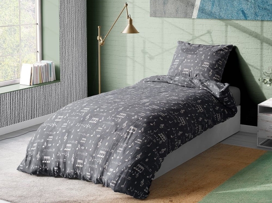 Πάπλωμα Πεντάγραμμο 445 Grey DimCol Μονό 160x240cm Βαμβάκι-Πολυέστερ