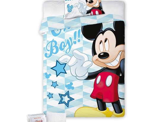 Πάπλωμα Βρεφικό Με Παπλωματοθήκη (Σετ 4τμχ) Disney Mickey 582 Multi DimCol 100x135cm 100% Βαμβάκι