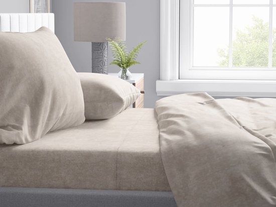 Σεντόνι Shadow 11 Beige DimCol Μονό 160x240cm Βαμβάκι-Πολυέστερ