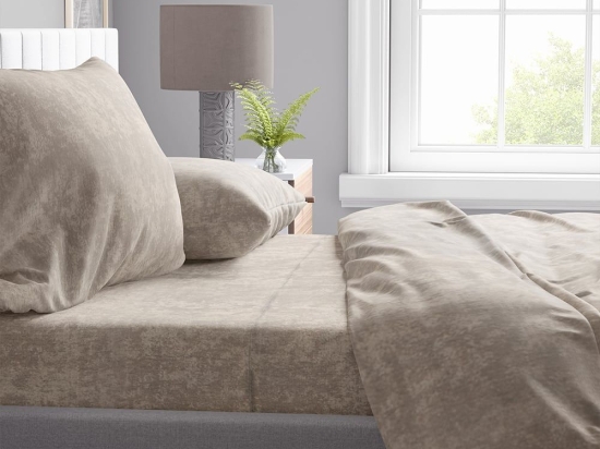 Σεντόνι Shadow 12 Mocha DimCol Υπέρδιπλo 220x240cm Βαμβάκι-Πολυέστερ