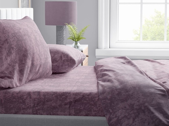 Σεντόνι Shadow 19 Dark Lila DimCol Υπέρδιπλo 220x240cm Βαμβάκι-Πολυέστερ
