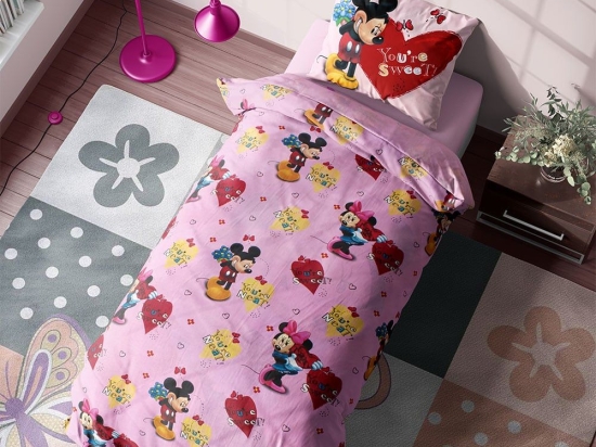 Πάπλωμα Παιδικό Disney Minnie 612 (Σετ 2τμχ) Multi DimCol Μονό 160x240cm 100% Βαμβάκι