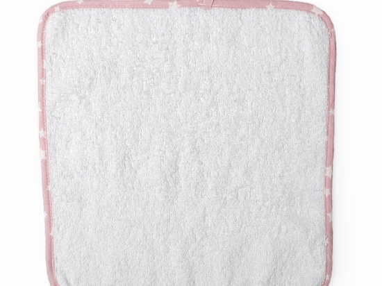 Λαβέτα Ώμου Βρεφική 36 White-Pink DimCol Λαβέτα 30x30cm 100% Βαμβάκι