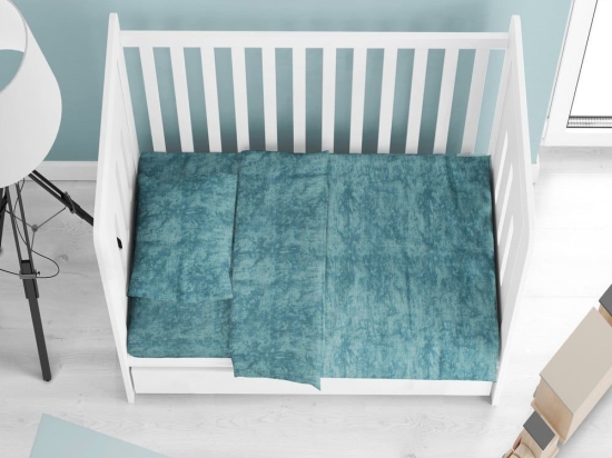 Πάπλωμα Βρεφικό Premium Shadow 616 Petrol DimCol 120x160cm 100% Βαμβάκι