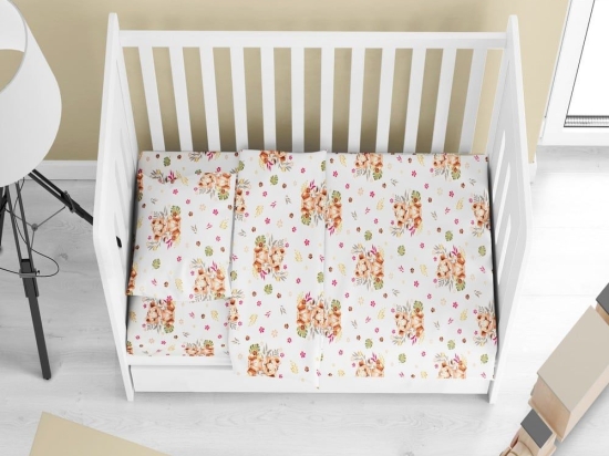 Σεντόνι Βρεφικό Lion Cub 530 Beige DimCol Λίκνου 80x110cm 100% Βαμβάκι