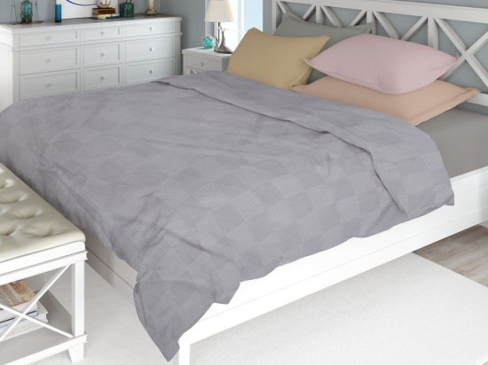 Κουβέρτα Πικέ 33122670001 Grey DimCol King Size 240x250cm 100% Βαμβάκι