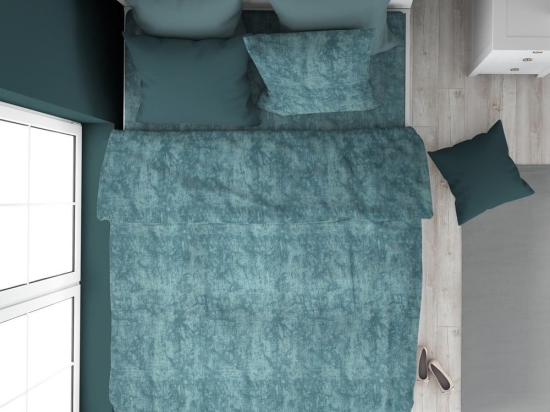 Πάπλωμα Premium Shadow 616 Petrol DimCol Μονό 160x240cm 100% Βαμβάκι