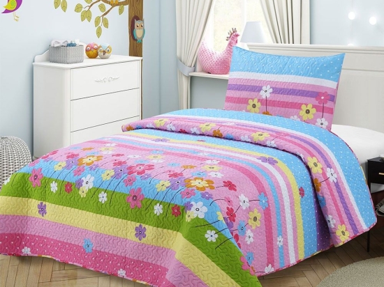 Κουβερλί Παιδικό (Σετ 2τμχ) 414 Multi DimCol Μονό 160x220cm Microfiber