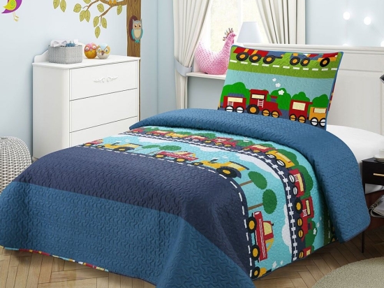 Κουβερλί Παιδικό (Σετ 2τμχ) 417 Multi DimCol Μονό 160x220cm Microfiber