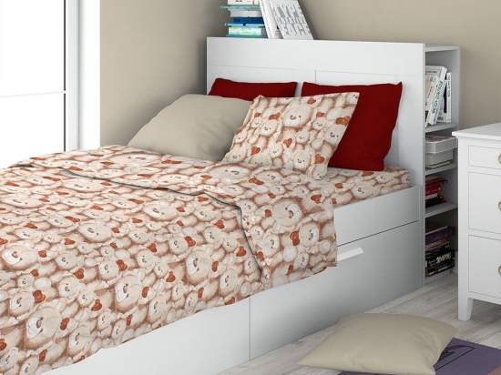 Μαξιλαροθήκη Παιδική Teddy Bear 535 Beige DimCol 35X45 100% Βαμβάκι