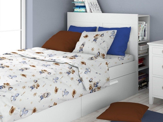 Μαξιλαροθήκη Παιδική Wild West 540 Sky Blue DimCol 35X45 100% Βαμβάκι