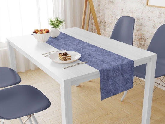 Τραβέρσα Αλέκιαστη Panama Shadow Dark Blue DimCol 40 Χ 180 40x180cm Βαμβάκι-Πολυέστερ