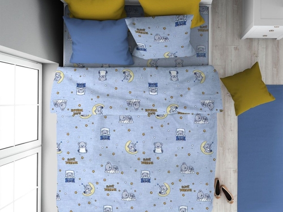 Πάπλωμα Παιδικό Sweet Dreams 551 Sky Blue DimCol Μονό 160x240cm 100% Βαμβάκι