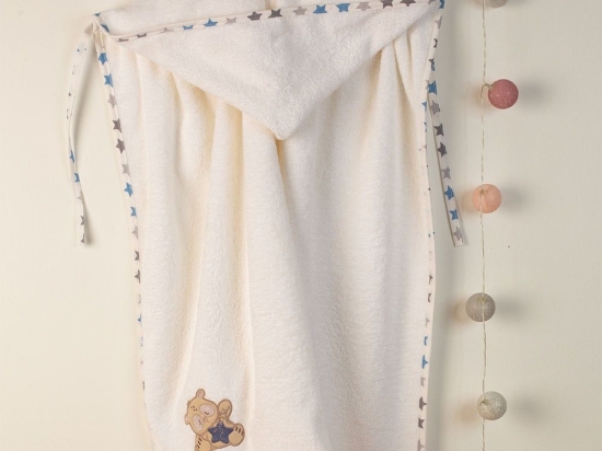 Κάπα Βρεφική Με Κέντημα Star Bear 152 White DimCol