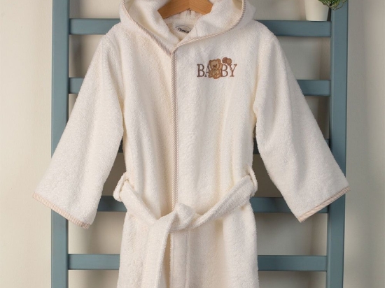 Μπουρνούζι Βρεφικό Με Κέντημα Baby Bear 163 White DimCol