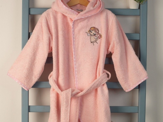 Μπουρνούζι Βρεφικό Με Κέντημα Little Angel 141 Pink DimCol