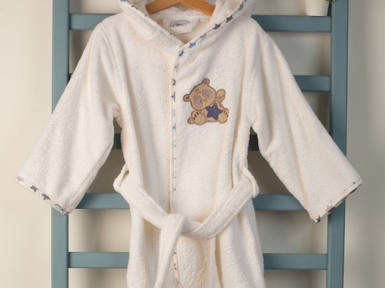 Μπουρνούζι Βρεφικό Με Κέντημα Star Bear 152 White DimCol