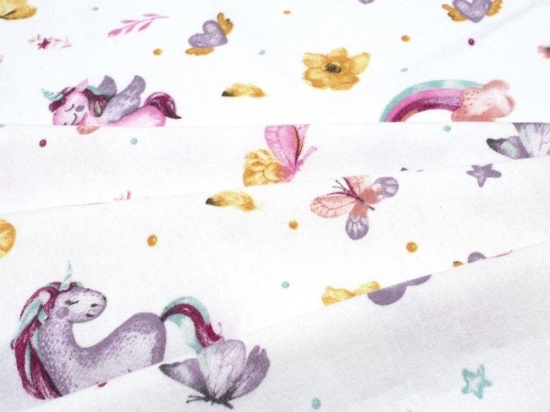 Πάνα Φανελένια Unicorn 105 Multi DimCol 80x80cm 100% Βαμβακερή Φανέλα