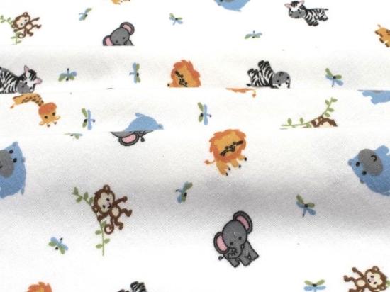 Πάνα Φανελένια Bebe Zoo 29 Multi DimCol 80x80cm 100% Βαμβακερή Φανέλα
