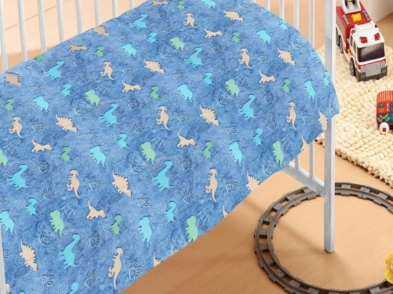 Κουβέρτα Βρεφική Dinosaur Fleece Φωσφοριζέ Multi DimCol Αγκαλιάς 70x110cm Πολυέστερ