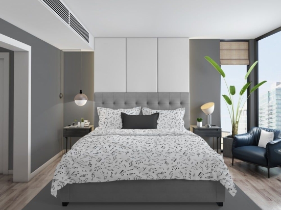 Μαξιλαροθήκη Πεντάγραμμο 446 White DimCol 50Χ70 Βαμβάκι-Πολυέστερ