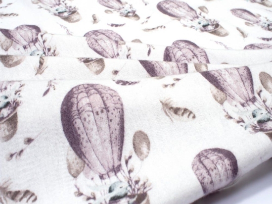 Πάνα Φανελένια Hot Air Balloon 78 Lilac DimCol 80x80cm 100% Βαμβακερή Φανέλα