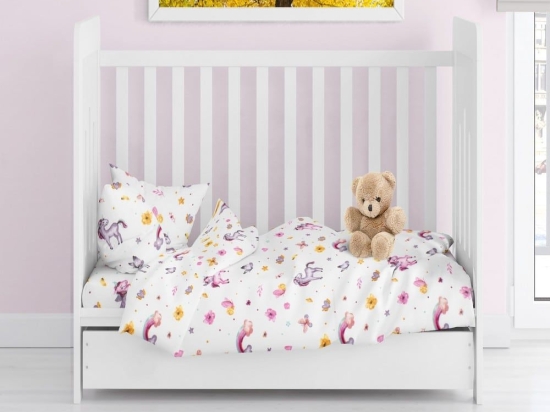 Πάπλωμα Βρεφικό Unicorn 105 Multi DimCol 120x160cm 100% Βαμβακερή Φανέλα