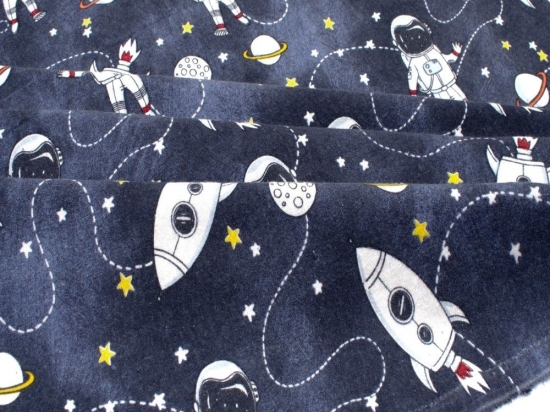Σεντόνι Βρεφικό Galaxy Travel 90 Blue DimCol Λίκνου 80x110cm 100% Βαμβακερή Φανέλα