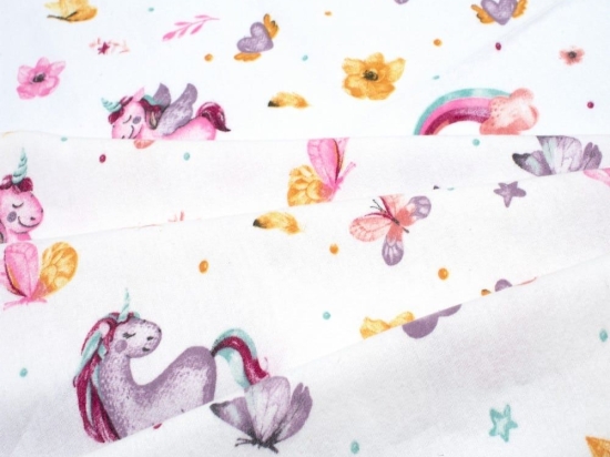 Σεντόνι Βρεφικό Unicorn 105 Multi DimCol Λίκνου 80x110cm 100% Βαμβακερή Φανέλα