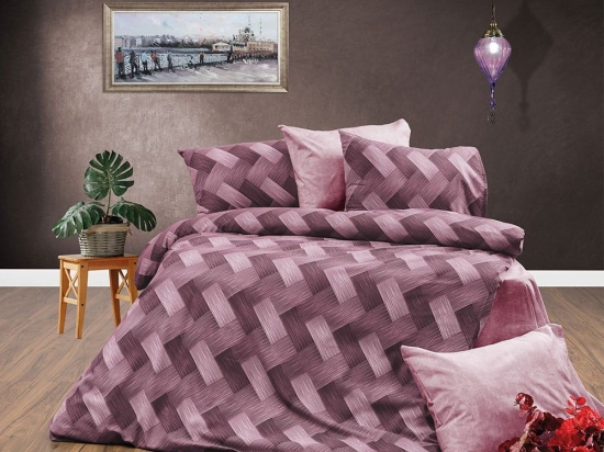 Σεντόνια Αλκμήνη 453 (Σετ 4τμχ) Mauve DimCol Υπέρδιπλo 220x240cm Βαμβάκι-Πολυέστερ