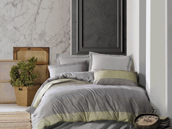 Σεντόνια Νεφέλη 343 (Σετ 4τμχ) Olive DimCol King Size 240x270cm Βαμβάκι-Πολυέστερ